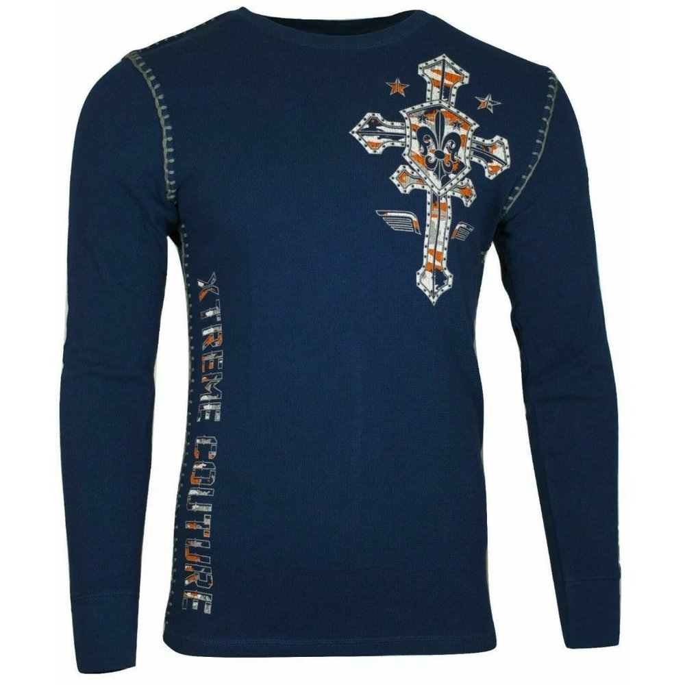 Xtreme Couture AFFLICTION Men's Thermal L/S SOLDIE - Picture 7 of 11